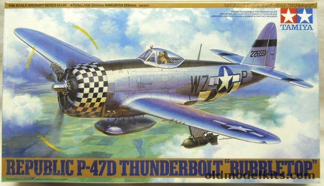 Tamiya 1/48 P-47D Thunderbolt Bubbletop, 61090-3000 plastic model kit